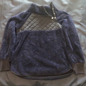 Navy blue Sherpa pullover